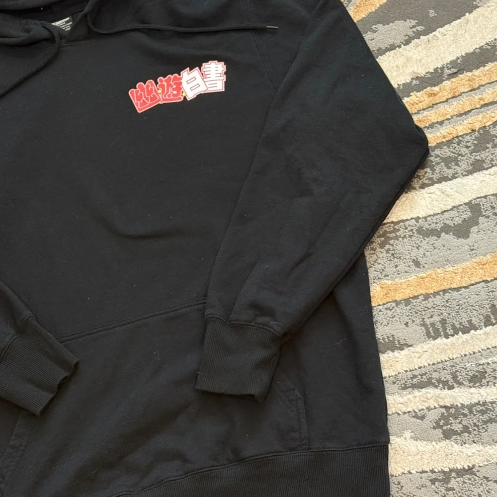 Yu Yu Hakusho 90s Japanese Graphic Anime Black Hoodie Sweatshirt Men’s Large - Picture 8 of 11